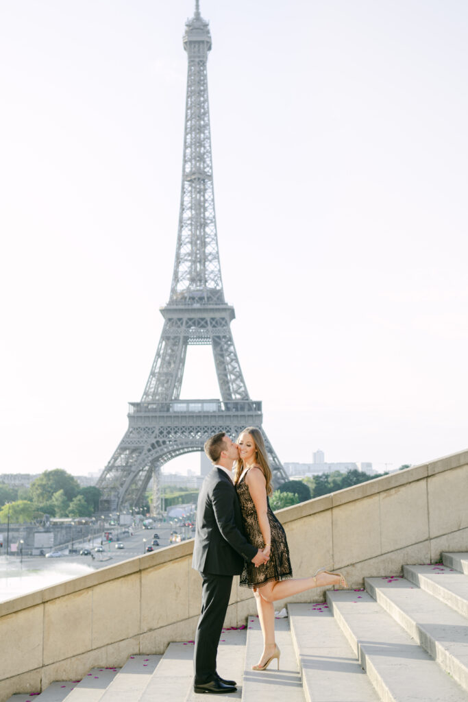 Engagement photoshoot in Paris near the Eiffel Tower